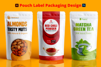 do pouch label design and stand up pouch packaging design