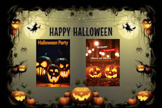design retro vintage, halloween posters,minimalist movie concert flyers