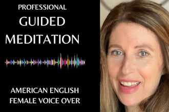 soothingly narrate your meditation or affirmation script
