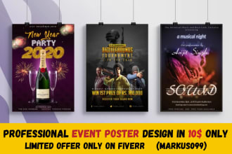 custom party dj club flyer, and event poster