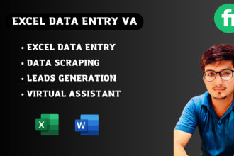 be your lead generation, data scraping, and excel data entry va