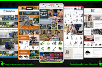 design and create a professional amazon storefront design, amazon brand store