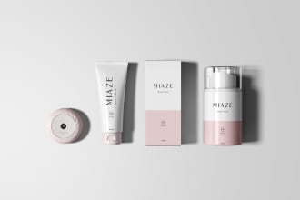 do minimalist cosmetics packaging and skin care product label design