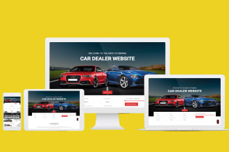 design a car website for motorbike, car repair, car rental, dealership