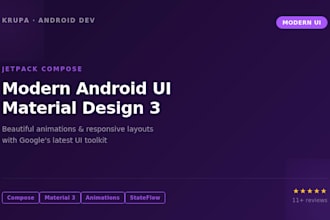 build a modern android UI using jetpack compose with animations and material