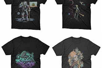 do vintage illustration t shirt and merchandise design