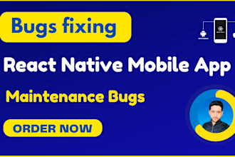 fix bugs and develop react native expo apps