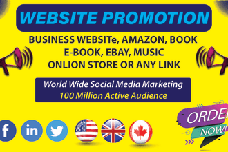 promote your website,amazon product,book,blog, crypto, nft or any link