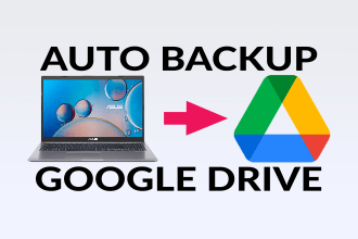 setup auto backup computer files to google drive