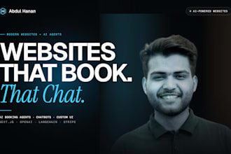 design and develop custom websites with ai booking agents and chatbots