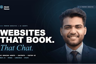 design and develop custom websites with ai booking agents and chatbots
