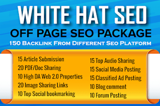 white hat SEO off page backlinks link building package
