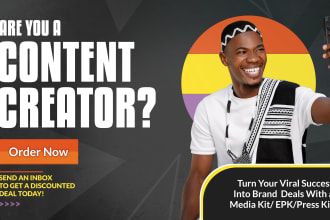 design clickable press kit, media kits, epk for youtubers