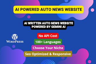 create ai powered automated wordpress news website