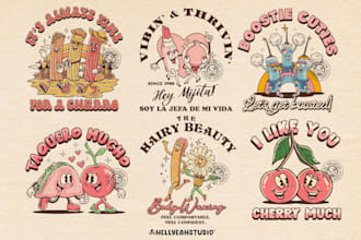 create vintage cartoon character mascot logo design