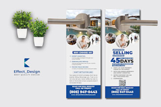 design awesome door hanger, rack card