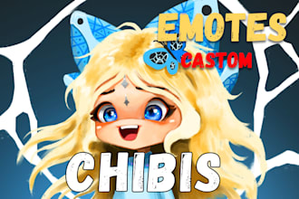 custom emotes, cute chibis twitch, sub