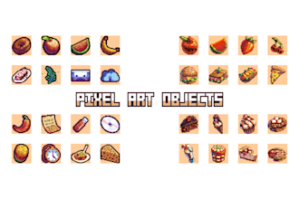 draw pixel art object for you