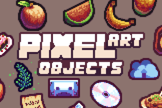 draw pixel art props and objects for you