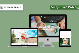 design and redesign  a squarespace website