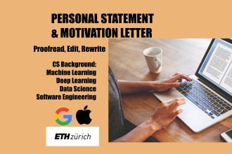 proofread and edit your motivation letter