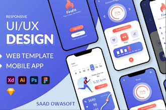 design mobile app ui ux and website ui ux dashboard