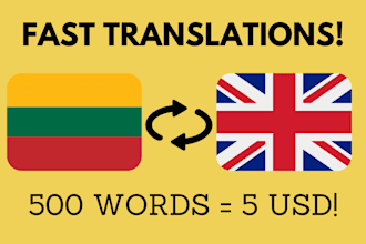 translate from lithuanian to english or vice versa asap