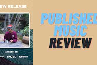 review your music and publish it on my blog
