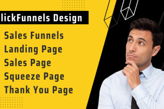 design clickfunnels sales funnel, sales page, landing page