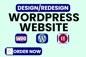design or redesign responsive wordpress website using elementor pro