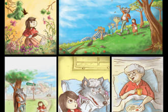 produce cartoon illustration for your product website tshirt