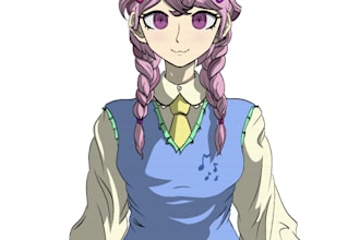 make a sprite in the danganronpa style