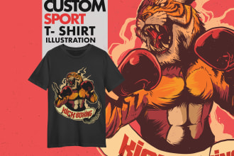 draw custom sports illustration tshirt merchandise