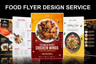 design food flyer food poster and food menu for restaurant