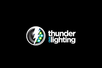 design thunder and lighting mobile dj logo