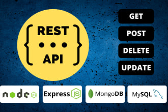 build rest API with node js, express js, and mongodb or sql