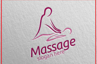 create a wonderful eye catching massage logo design