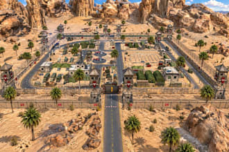 create 3d game environments and props in blender