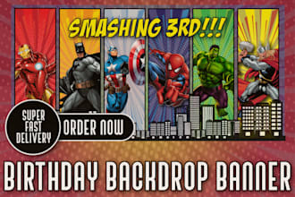 design a custom birthday backdrop banner