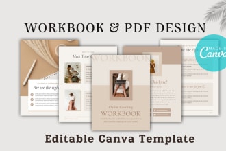 design PDF workbook, ebook, lead magnet in canva pro