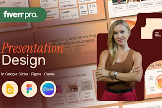 design presentation pitch deck google slides, figma or canva