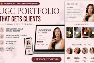 design a professional ugc portfolio website