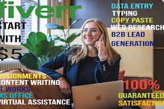 do data entry excel, word, database editing