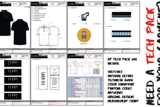 do a professional design tech pack