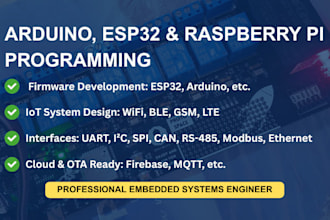 do arduino programming, esp32 programming, and projects