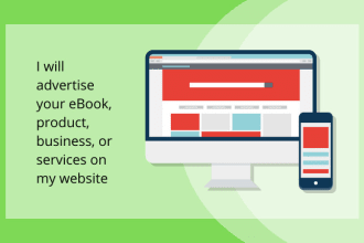 advertise your ebook, product, business, or services on my website