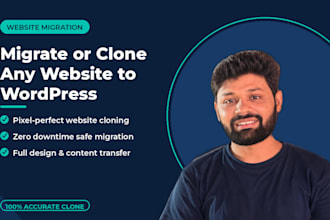migrate or clone any website to wordpress