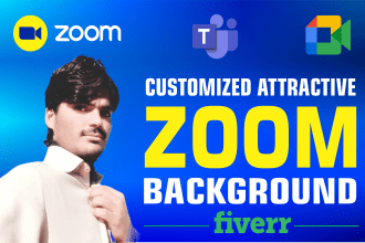 design unique zoom background for virtual meetings, webinar