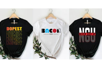 make eye catching typography bulk graphic t shirt design within 8 hour