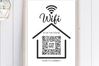 create wifi qr code sign for you